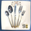 طقم معالق نهير 89 قطعه تركي FIESTA GOLD MIRROR